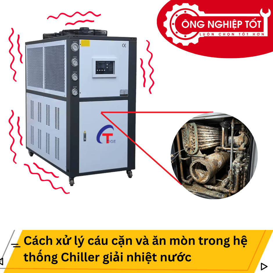 Cáu cặn và ăn mòn trong hệ thống Chiller giải nhiệt nước là gì?